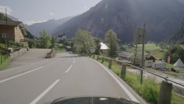 Driving video of the Sustenpass in Switzerland. The Susten pass is a famous alp road and has a scenic mountain panorama. View from the car. Experience calming nature and exciting pass roads.
