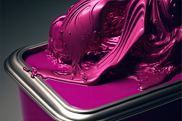 Paint texture illustration color Pantone Viva Magenta of the year 2023