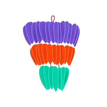 Filipino fiesta kiping leaf-shaped wafer centerpiece in secondary colors