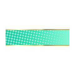 green mint banner bar dot and gold rim