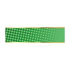 green banner bar dot and gold rim