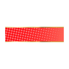 red banner bar dot and gold rim