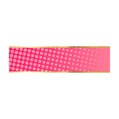 pink banner bar dot and gold rim