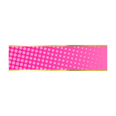 pink banner bar dot and gold rim