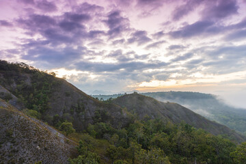 Landscape  on high mountain  in Doi-hua-mod, tak province, Thailand.