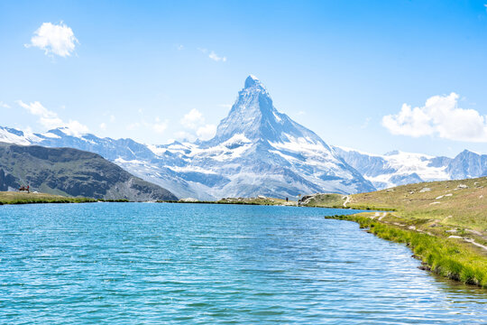 Matterhorn with Stellisee, Zermatt,  Switzerland
