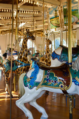 vintage merry-go-round with carousel horses © Heidi Patricola