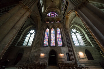 Fototapeta premium Interior of Cathedral of Reims, France