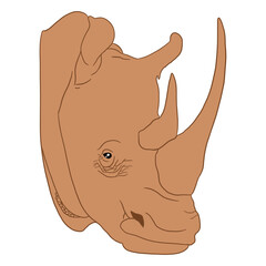 Fototapeta premium Cute Rhino Face