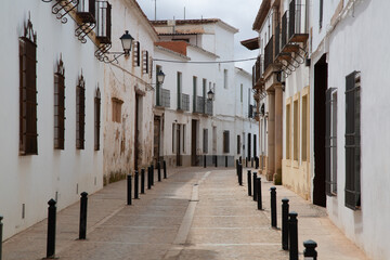Fototapeta na wymiar Empty Street, Villanueva de los Infantes, Ciudad Real, Spain