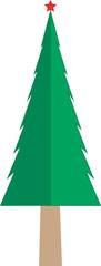 simple green christmas tree vector