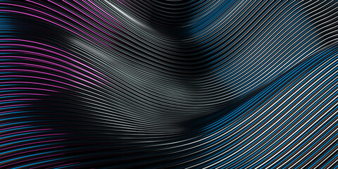 Naklejka premium Abstract waves 3D rendering background