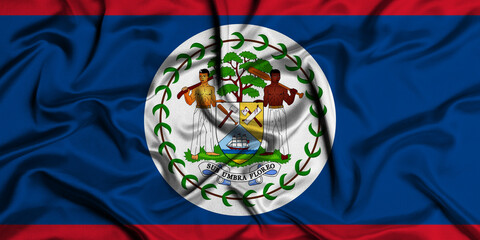 Illustration of Belize flag
