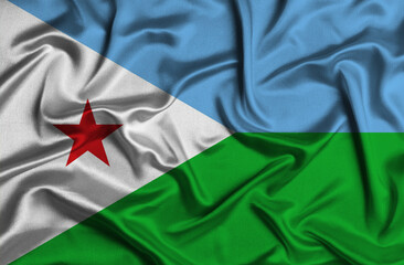 Obraz premium Illustration of Djibouti flag