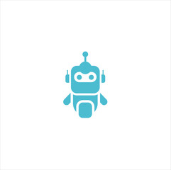 Robot mascot logo negative space template design. vectors, logo inspiration.