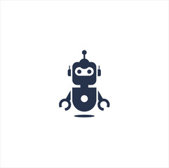 Robot mascot logo negative space template design. vectors, logo inspiration.