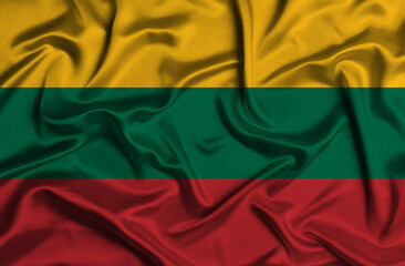 Illustration of Lithuania flag
