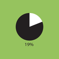 circle percentage diagrams showing % ready-to-use for web design, user interface (UI) or infographic - indicator 