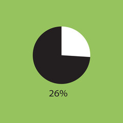circle percentage diagrams showing % ready-to-use for web design, user interface (UI) or infographic - indicator 