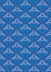 seamless pattern with blue waves