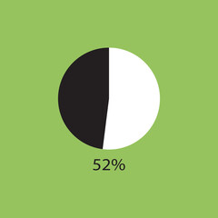 circle percentage diagrams showing % ready-to-use for web design, user interface (UI) or infographic - indicator 