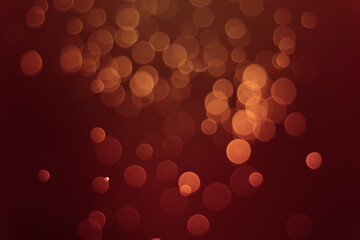 Red bokeh background, blurred background. beautiful glowing light.