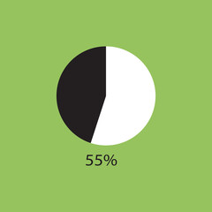 circle percentage diagrams showing % ready-to-use for web design, user interface (UI) or infographic - indicator 