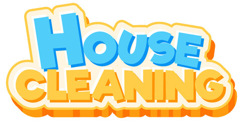 House Cleaning text for banner or poster design