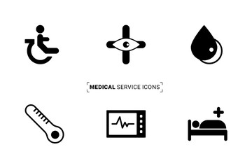 Medical service icon set for multipurpose use