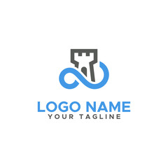 Illustration Vector Graphic of Castle Cloud Tech Logo