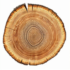 Fototapeta premium Wooden cutting board on white background