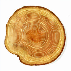 Fototapeta premium Wooden cutting board on white background