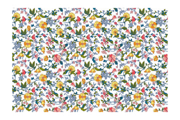 Floral brush strokes seamless pattern design for fashion textiles, graphics, backgrounds and crafts