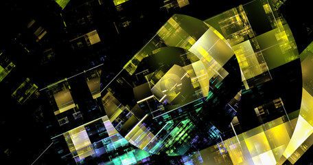Computer generated abstract tehnology image. Three-dimensional 3D fractal texture