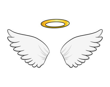 Angel Wings and Halo Clipart