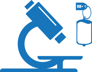 Clinical analysis check icon, health checkup icon blue vector