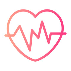 heart beat gradient icon