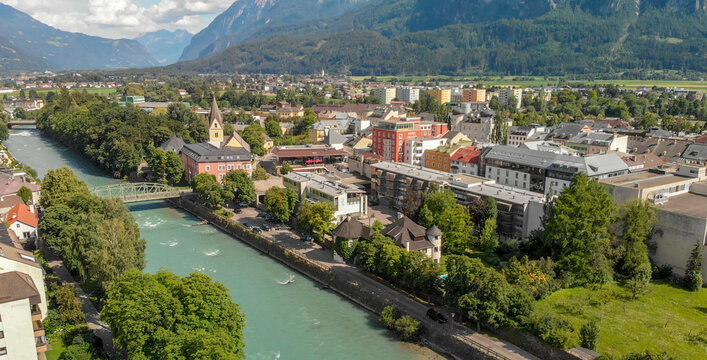 Aerial view of Lienz, Austria