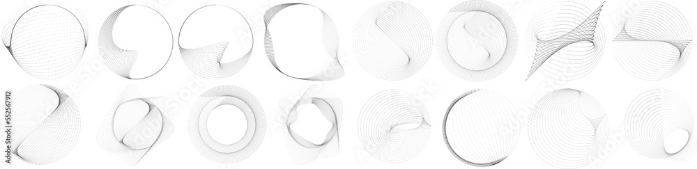 Poster abstract oval lines background with geometric circles . vector rotating ellipse line design . poster