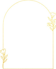 Gold Foil Arch Flower Frame 