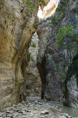 The gorgeous canyon of Lengarica in the Fir of Hotova National Park, Permet. 