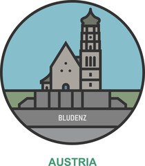 Bludenz. Cities and towns in Austria