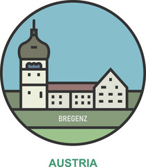 Bregenz. Cities and towns in Austria