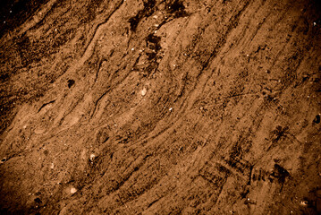 Beautiful abstract grunge decorative brown wall background. Art rough stylized texture banner with space for text