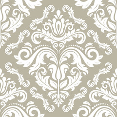 Orient classic golden and white pattern. Seamless abstract background with vintage elements. Orient background. Ornament for wallpaper and packaging