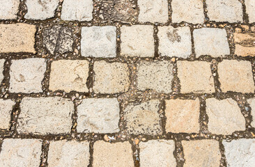 Obraz premium Cobblestones texture for background, wallpaper