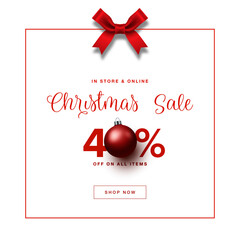 Holiday Sale Design. 40% off. Vector Illustration - 552571302