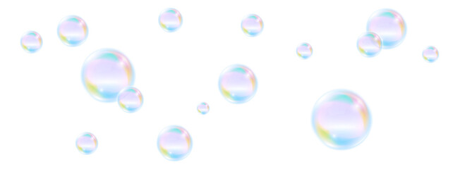 Color bubbles. Realistic rainbow water air ball