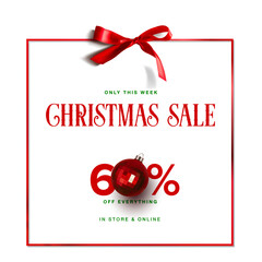Holiday Sale Design. 60% off. Vector Illustration - 552573346
