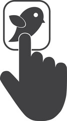 Click icon, choosing interface icon black vector